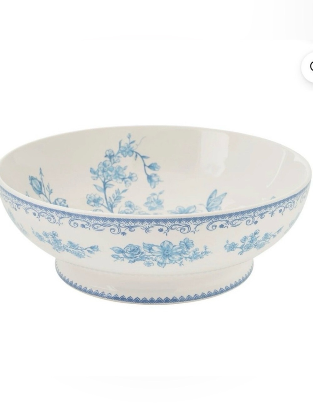 🌺 New The Pioneer Woman Agatha Country Blue Large Serving/Salad/Vegetable Bowl